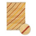 Flat-weave Bella Cream/Tan Wool Rug (5' x 7'6)