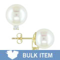 14k White Gold Cultured Pearl Earrings (Case of 3)