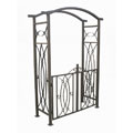 Constaine Wrought Iron Garden Arbor with Gate