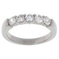 14k White Gold 1ct Diamond 5-stone Prong Band (G-H,I1)