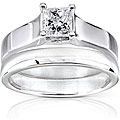 14k White Gold 1/2 ct TDW Diamond Bridal Ring Set