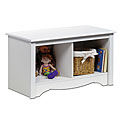 Winslow White Twin-size Small Cubbie Bench