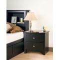 Broadway Black 2-drawer Nightstand