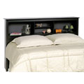 Broadway Black Queen-size Bookshelf Headboard