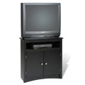 Broadway Black Tall Corner TV Cabinet