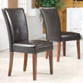 ETHAN HOME Kensington Bicast Leather Parson Side Chairs (Set of 2)