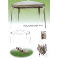 Taupe & White Folding Aluminum Tent