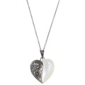 Sterling Silver Marcasite Mother of Pearl Pendant