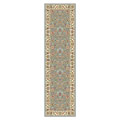 Lyndhurst Floral Motif Greyish Blue/ Ivory Runner (2'3 x 8')