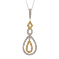 18k Gold over Sterling Silver Tear-drop Pendant
