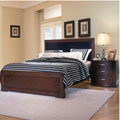 Parkside Espresso 2-piece Leather Queen Bedroom set