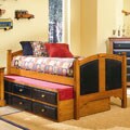 Black & Cherry Children's Trundle Bed