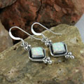 Handcrafted White Opal Earrings (India)