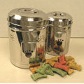 Stainless Steel Paw Print Canisters (Set of 2)