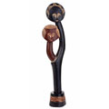 Hand-carved Akuaba Parent and Child Sculpture (Ghana)