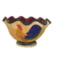 Classic Rooster  Hand-painted Fruit Bowl