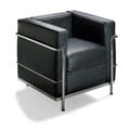 LC Black Leather Chair