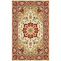 Lyndhurst Collection Ivory/ Red Rug (3'3 x 5'3)