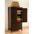 Everett Espresso 2-drawer Armoire
