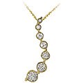 18k Gold over Silver Journey Diamond Pendant (I-J, I3)