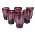Set of 6 Tall Amethyst Tumblers (Mexico)