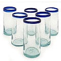 Cobalt Kiss 6-piece Drinking Glass Set (Mexico)