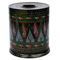 Handmade Etched Cylindrical Lacquer Tissue Holder