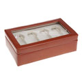 Elegant Brown Leather 8-slot Watch Box