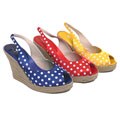 Adi Designs Polka Dot Wedge Sandals