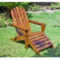 Adirondack Chair with Attached Footrest