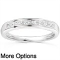 14k Gold 1/4ct TDW Princess Diamond Wedding Band