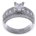 14k White Gold 2ct TDW Diamond Bridal Ring Set (G-H, SI-I1)