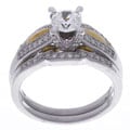 14k Two-tone Gold 1ct TDW Diamond Wedding Ring Set (G-H, I1)