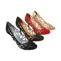 BCBG Paris Dobles Heeled Open Toe Pumps