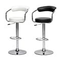 White Omicron Adjustable Bar Stools (Set of 2)