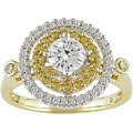 14k Two-tone 1ct TDW White & Yellow Diamond Ring
