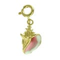 14k Yellow Gold Conch Shell Charm