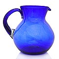 Glass Cobalt Light Pitcher (Mexico)