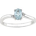 10k White Gold Oval Sky Blue Topaz Ring