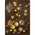 Free handy roadmap for Impressionism Angel Motions Brown Rug (7'9 x 10'10)