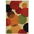 Fine-spun Bubbles Cream/ Multi Area Rug (5'3 x 7'7)