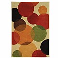 Fine-spun Bubbles Cream/ Multi Area Rug (6'7 x 9'6)