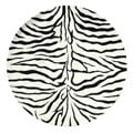 Hand-tufted Zebra Stripe Wool Rug (6 ft Round)