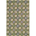 Hand-hooked Oxford Tile Wool Rug (3'6 x 5'6)