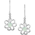 10k Opal Diamond October Birth Stone Earrings