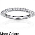 14k Gold 1/4ct TDW Diamond Semi-eternity Band