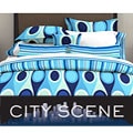 City Scene Retro Radar Blue 7-piece Bedding Ensemble
