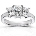 14k White Gold 2-1/5ct TDW Radiant Diamond Ring