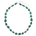 Stonique Creations Sterling Silver Genuine Turquoise Bead Necklace