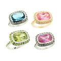 Sterling Silver Vintage Inspired CZ Ring
